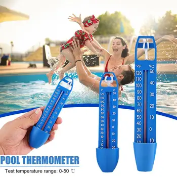 1 Шт.. S/L Поплавковый Термометр Для бассейна, Который Измеряет Температуру Воды Пластиковый Прочный Диапазон 0-50 ℃ Аксессуар Для бассейна