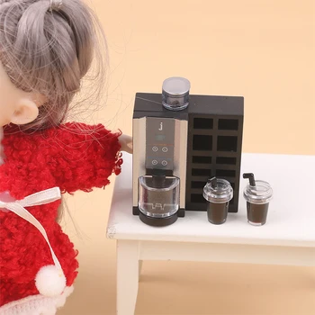 1 комплект Миниатюрной модели кофемашины для кукольного домика с кофейными чашками Украшение сцены из жизни Кукольного Домика Реквизит для фотосъемки