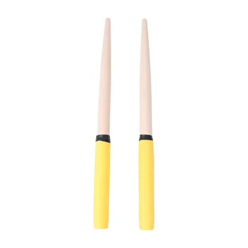 1 пара барабанных палочек Taiko, аксессуары для музыкальных инструментов Taiko с ручкой для захвата на потайной ленте (желтый)