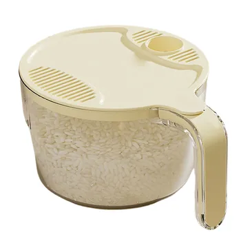 1 шт. Пластиковое сито для мытья риса и фасоли, Кухонный инструмент для быстрой очистки риса, Портативное сито для мытья риса в стиральной машине