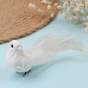 1 шт. мини-декоративные игрушки из искусственного пенопласта, птицы из перьев craft pro