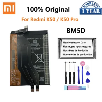 100% Оригинальный BM5D 5500 мАч Аккумулятор Для Xiaomi Redmi K50 RedmiK50 K50Pro Pro Запасные Батареи Мобильного Телефона Bateria