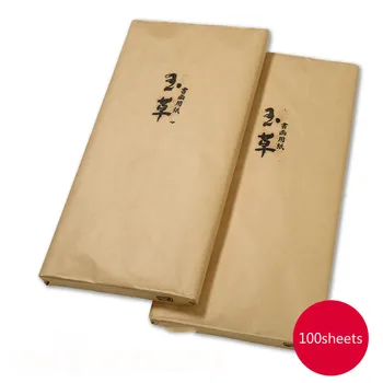 100 листов Сырой Бумаги Сюань Китайская Рисовая Бумага Для Китайской Живописи, Начинающий Каллиграфию, Сырая Наполовину Созревшая Бумага Сюань Для Рисования