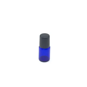 10шт 2 мл Синий роликовый стеклянный флакон для эфирного масла Многоразового использования Образцы духов в рулонах Контейнеры для дезодорантов