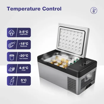 15Л-55Л Холодильник-охладитель для лета, портативная морозильная камера, компрессор автомобильного холодильника 12V/24V 70W Для дома, путешествий, кемпинга, 220V Обвес
