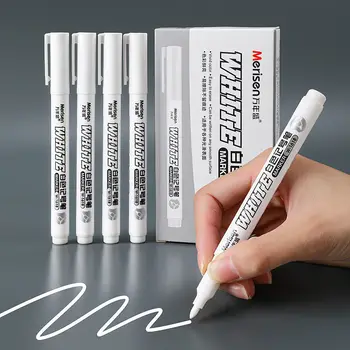 1шт белых фломастеров 2,0 мм Маслянистая водонепроницаемая белая гелевая ручка для рисования граффити своими руками, канцелярские принадлежности для рисования, школьные принадлежности