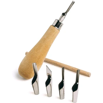 2 Линолеума для резки резиновых штампов, инструменты для резьбы с 10 лезвиями, Деревянная ручка, Набор инструментов для гравировки, Набор инструментов для резьбы