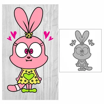 2022 Новый Кролик В юбке Любви Вырезные формы для скрапбукинга, поделок из бумаги и открыток на Хэллоуин, декор для тиснения, без штампов