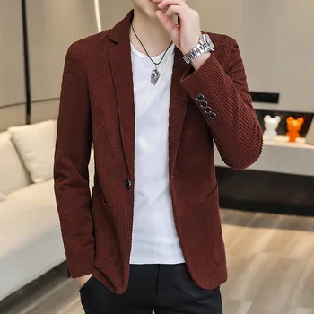 2023 Новая Высококачественная Мода Красивый Тренд Корейская Версия Тонкий Костюм Жениха Мужское Повседневное Мужское Пальто Best Man Blaze Coat