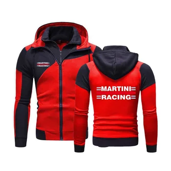 2023 Новый мужской Martini Racing С принтом, весенне-осенняя модная куртка с длинным рукавом и двойной молнией для толстовки, повседневные свитшоты, пальто