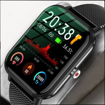 2024 Новые смарт-часы Мужские для мониторинга уровня кислорода в крови Спортивные часы для фитнеса Мужские женские для контроля температуры тела смарт-часы для Xiaomi