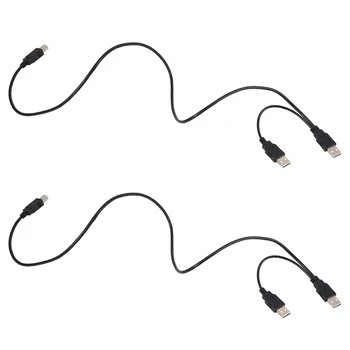 2X Двойной кабель USB 2.0 Male- Standard B-Male Y 80 см для принтера, сканера и внешнего жесткого диска
