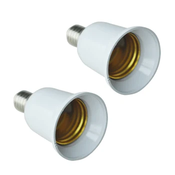 2X Удлиненная светодиодная лампа CFL с цоколем от E14 до E27, адаптер для лампы, гнездо для винта преобразователя
