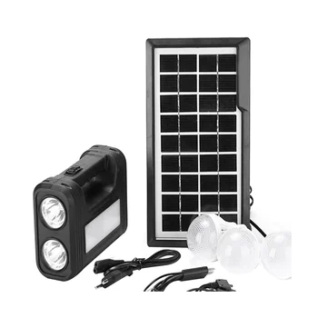 3,5 Вт Солнечная панель, комплект из 3 ламп, фонарик, Энергосберегающий Солнечный свет, Наружный и внутренний Перезаряжаемый светодиодный свет