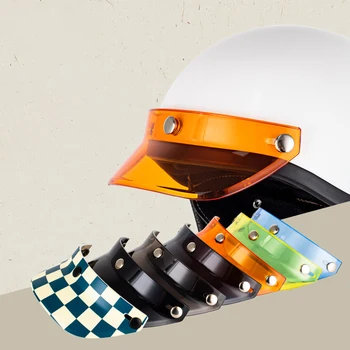 3 Защелкивающихся Козырька Ретро Мотоциклетных Шлемов, Откидывающийся Ветрозащитный Экран Для Шлемов С Открытым Лицом, Аксессуары