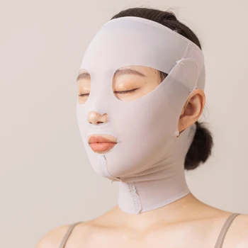 3D Многоразовый дышащий женский бандаж для похудения против морщин, V-образная подтяжка лица, маска для сна