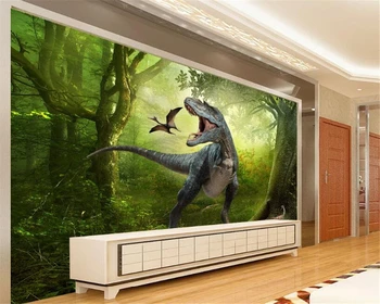 3D обои Парк Юрского Периода Динозавр ТВ фон стена Гостиная спальня фон фреска Украшение дома фреска Настраиваемая