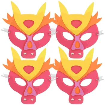 4 шт. Маска Дракона, маска для косплея, Детская маска, Декоративная маска, Маска животного, Маскарадная маска для вечеринки