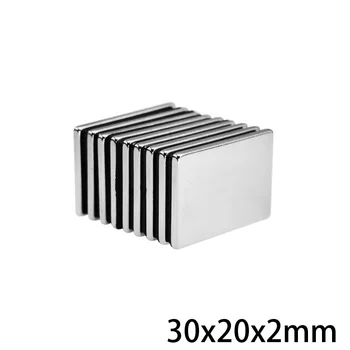 5 ~ 50ШТ 30X20X2 мм Супер сильный неодимовый магнит 30*20*2 мм Блок постоянного магнита 30x20x2t 30x20x2 мм Мощные магнитные магниты