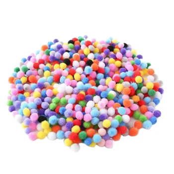 500 Шт 10 мм мягких круглых шариковых помпонов Смешанного цвета для украшения своими руками, изготовления поделок и принадлежностей для хобби