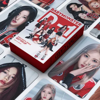 55 шт. /компл. Kpop BABY MONSTER New Album BATTERY UP Lomo Cards Фотокарточки HARAM HD Для девочек, фотокарточки для коллекционных фанатов, подарок