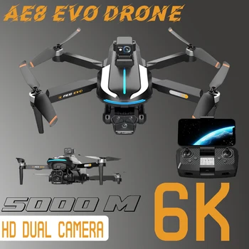 AE8 EVO/AE4 6K Mini DroneTriple Camera Quadcopter Беспилотный Летательный Аппарат с Оптическим Потоком, Дрон с Камерой, Бесщеточный Радиоуправляемый Дрон для Обхода Препятствий