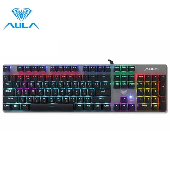 AULA retro keycap игровая механическая клавиатура синий/черный /коричневый переключатель с защитой от ореолов USB проводная игровая клавиатура со светодиодной подсветкой