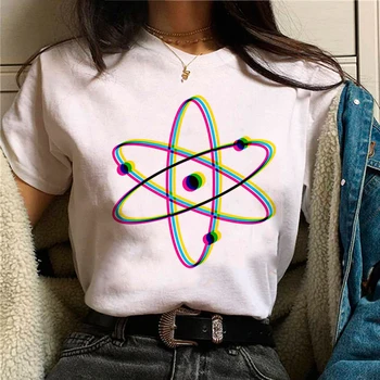 Atom Melecule Science Tee женская уличная одежда забавный топ женский y2k забавная одежда