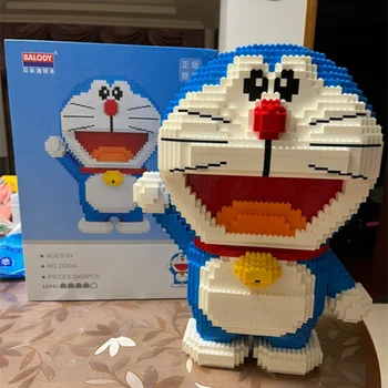 BALODY супер большие строительные блоки Doraemon, игрушка для сложного сращивания, модель из мелких частиц, фигурка аниме Каваи, подарок на день рождения