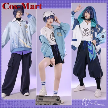 Cos-Mart Game Genshin Impact Wanderer Косплей Костюм Модный Хип-Хоп Повседневное Пальто Толстовка Для Активного Отдыха Одежда Для Ролевых Игр
