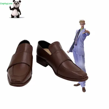 CosplayLove JoJo's Bizarre Adventure Есикаге Кира Браун Обувь длинные ботинки для косплея из кожи, сшитые на заказ для мальчиков мужского пола