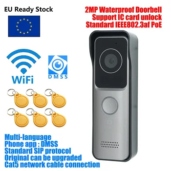 DH Многоязычный VTO2311R-WP 802.3af PoE IP-Дверной Звонок для Виллы с Wi-Fi, Видеодомофон, IP-Домофон, Облако P2P, Дверная станция