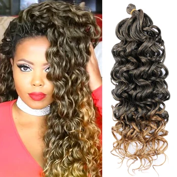 Dairess 20-дюймовая Синтетическая Океанская волна для наращивания волос, Афро-Локон, Волосы крючком для женщин