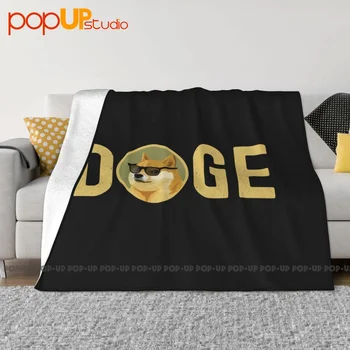 Dogecoin, криптовалюта Doge Coin, Мем-одеяло Shiba Inu, посвященное дивану из кораллового флиса в спальне