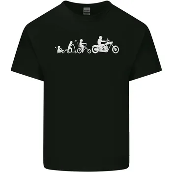 Evolution мотоцикл Мужская хлопковая футболка для мотоциклистов-байкеров, футболка-топ