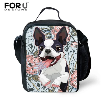 FORUDESIGNS Портативные пакеты для ланча, новый дизайн, термос с цветочным принтом собаки, Ланч-бокс, сумка для хранения продуктов для пикника, сумка для пикника