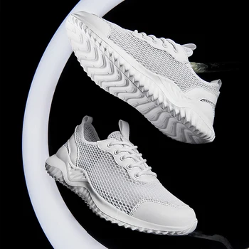 Fujeak 2023 Летние кроссовки для бега, нескользящая дышащая повседневная обувь, удобные кроссовки, мужская обувь большого размера, легкая обувь