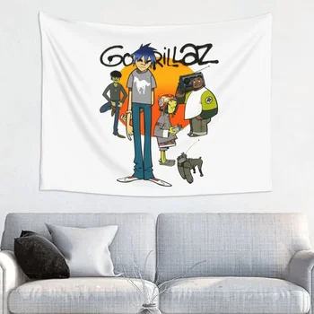 Gorillaz Рок-Музыка Гобелен Настенный Хиппи Ткань Гобелен Богемный Настенный Одеяло Настенный Декор 200x150 см