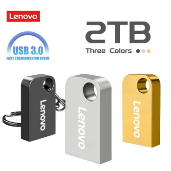 Lenovo НОВЫЙ USB Флэш-Накопитель 2 ТБ Флеш-Накопитель Высокоскоростной Флешки 1 ТБ Металлический U-Диск memoria cel USB 3.0 Stick Подарок Для Телефона/ПК/Автомобиля