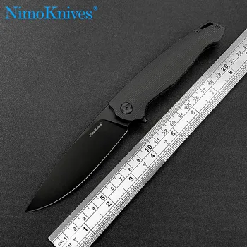 Nimoknives Карманный Быстрый Складной Нож Охотничьи Ножи Для Самообороны K110 Лезвие Micata Ручка Классный Черный Инструмент