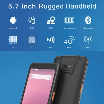 RUGLINE Android 10.0 MTK Восьмиядерный Сборщик данных Ручной КПК Терминал 4G 64G Поддержка 2D Сканирования NFC