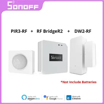 SONOFF RF Bridge R2 433 МГц DW2 Дверь Окно PIR3 Датчик движения Интеллектуальная Сцена Домашняя безопасность Работа с eWeLink Google Home Alexa