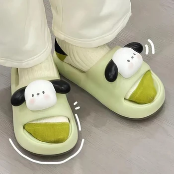 Sanrio Pochacco / Новые летние тапочки для дома, мужская обувь с дырками на мягкой подошве, уличная одежда, Пляжные сандалии для пары, подарок
