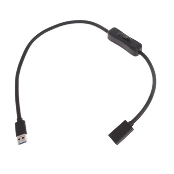 USB-кабель с Переключателями Включения-выключения Питания, Прямая Линия Передачи Данных USB3.0 от Мужчины к женщине Удлинитель Питания Провод 95AF