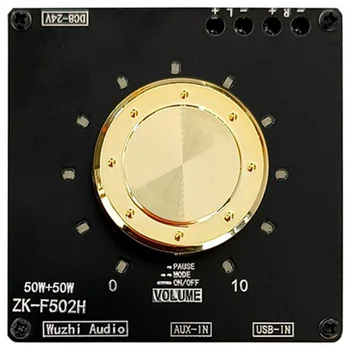ZK-F502H Cool Volume TPA3116D2 Стерео 50 Вт + 50 Вт с индикацией модуля платы аудиоусилителя Bluetooth