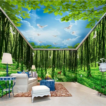 beibehang Dream forest царство животных цветочный ротанговый дом Обои Декор Художественное Покрытие стен Настенная роспись спальни Фоновые обои