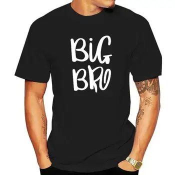 big bro лето 100% хлопок забавная футболка мужская футболка с надписью мужская свободная уличная одежда 130 кг можно носить негабаритную футболку мужская одежда