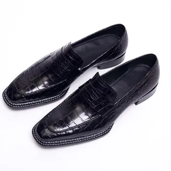 sanyeshechiping мужские модельные туфли мужская официальная обувь мужская обувь из крокодиловой кожи