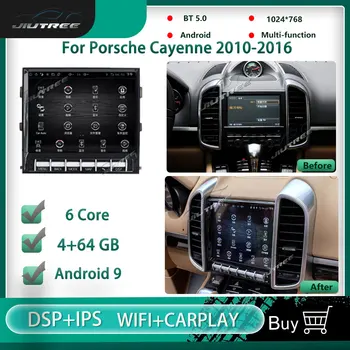 Автомагнитола Android 11 для Porsche Cayenne 2010-2016 Автомагнитола 2K HD Сенсорный ЖК-экран 2 Din GPS Навигация Головное устройство DVD-плеера