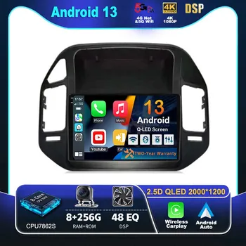 Автомагнитола Android 13 CarPlay для Mitsubishi Pajero V60 V68 V73 1999-2006 Мультимедийная навигация GPS Стерео Авто видео головка WIFI